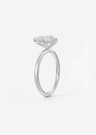 Oval Solitaire With Raised Basket Gallery Lab Grown Diamond Engagement Ring