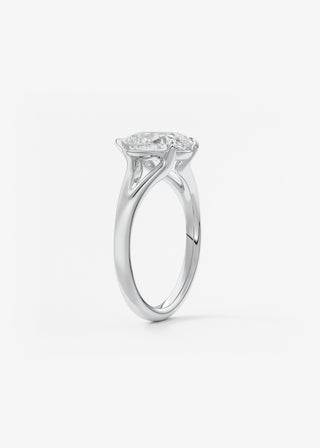 Oval Solitaire With Raised Basket Gallery Lab Grown Diamond Engagement Ring