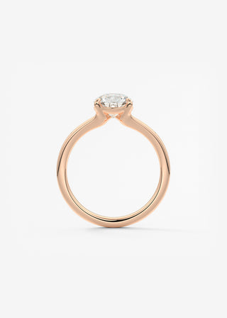 Oval Solitaire With Raised Basket Gallery Lab Grown Diamond Engagement Ring