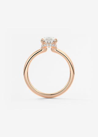 Oval Solitaire With Raised Basket Gallery Lab Grown Diamond Engagement Ring