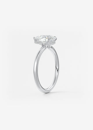Oval Solitaire With Raised Basket Gallery Lab Grown Diamond Engagement Ring