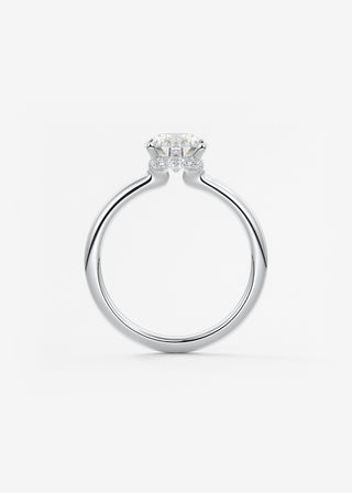 Oval Solitaire With Raised Basket Gallery Lab Grown Diamond Engagement Ring