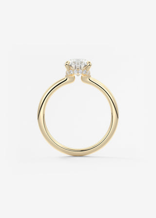 Oval Solitaire With Raised Basket Gallery Lab Grown Diamond Engagement Ring