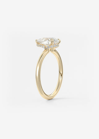 Oval Solitaire With Raised Basket Gallery Lab Grown Diamond Engagement Ring