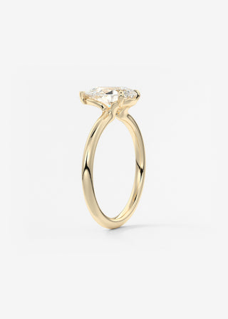 Oval Solitaire With Raised Basket Gallery Lab Grown Diamond Engagement Ring