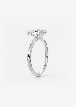Oval Solitaire With Raised Basket Gallery Lab Grown Diamond Engagement Ring