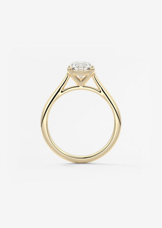Oval Solitaire With Raised Basket Gallery Lab Grown Diamond Engagement Ring