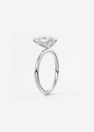 Oval Solitaire With Raised Basket Gallery Lab Grown Diamond Engagement Ring