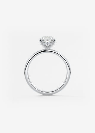 Oval Solitaire With Raised Basket Gallery Lab Grown Diamond Engagement Ring