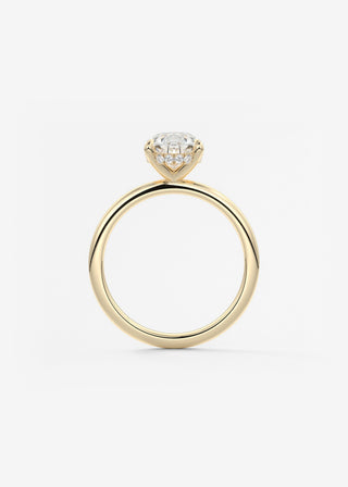 Oval Solitaire With Raised Basket Gallery Lab Grown Diamond Engagement Ring
