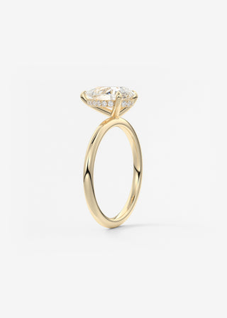 Oval Solitaire With Raised Basket Gallery Lab Grown Diamond Engagement Ring