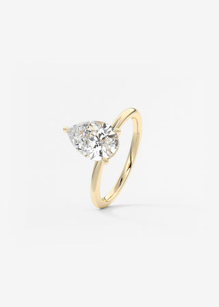 Oval Solitaire With Raised Basket Gallery Lab Grown Diamond Engagement Ring