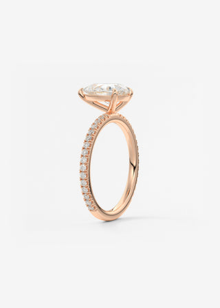 Oval Solitaire With Raised Basket Gallery Lab Grown Diamond Engagement Ring