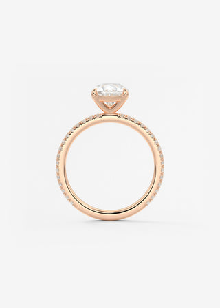 Oval Solitaire With Raised Basket Gallery Lab Grown Diamond Engagement Ring