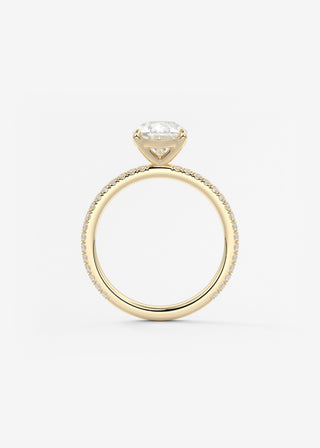 Oval Solitaire With Raised Basket Gallery Lab Grown Diamond Engagement Ring