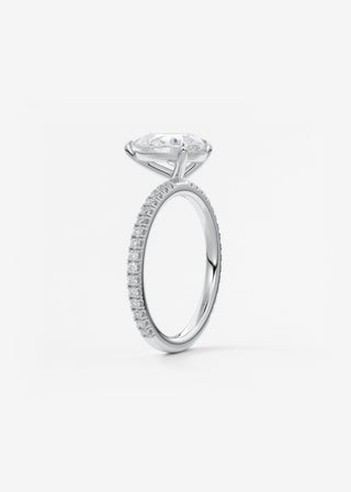 Oval Solitaire With Raised Basket Gallery Lab Grown Diamond Engagement Ring