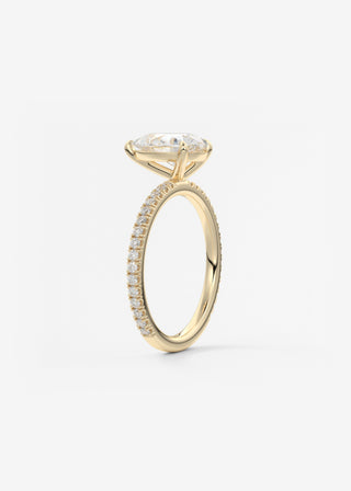 Oval Solitaire With Raised Basket Gallery Lab Grown Diamond Engagement Ring
