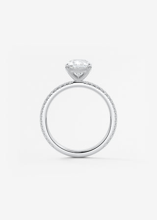 Oval Solitaire With Raised Basket Gallery Lab Grown Diamond Engagement Ring