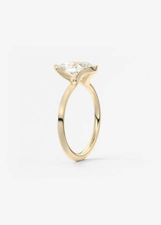 Oval Solitaire With Raised Basket Gallery Lab Grown Diamond Engagement Ring