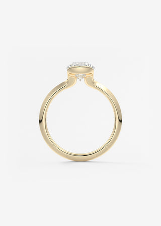 Oval Solitaire With Raised Basket Gallery Lab Grown Diamond Engagement Ring