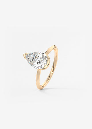 Oval Solitaire With Raised Basket Gallery Lab Grown Diamond Engagement Ring