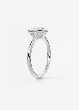Oval Solitaire With Raised Basket Gallery Lab Grown Diamond Engagement Ring