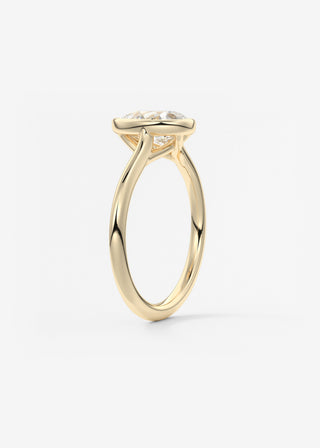 Oval Solitaire With Raised Basket Gallery Lab Grown Diamond Engagement Ring