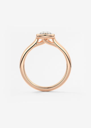 Oval Solitaire With Raised Basket Gallery Lab Grown Diamond Engagement Ring