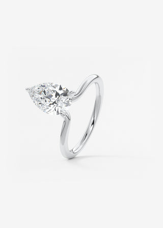 Oval Solitaire With Raised Basket Gallery Lab Grown Diamond Engagement Ring