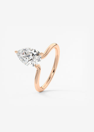 Oval Solitaire With Raised Basket Gallery Lab Grown Diamond Engagement Ring