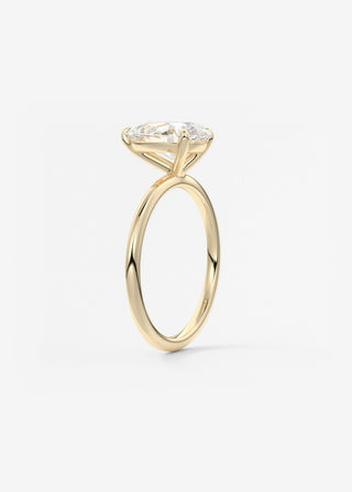 Oval Solitaire With Raised Basket Gallery Lab Grown Diamond Engagement Ring