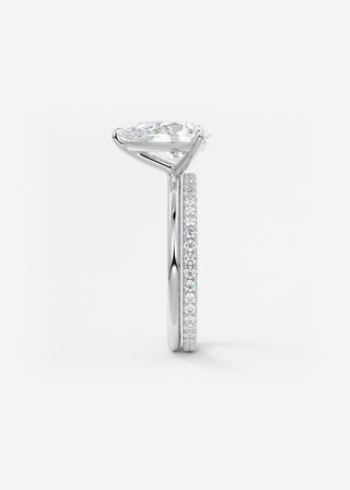 Oval Solitaire With Raised Basket Gallery Lab Grown Diamond Engagement Ring
