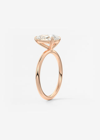 Oval Solitaire With Raised Basket Gallery Lab Grown Diamond Engagement Ring