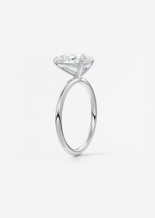 Oval Solitaire With Raised Basket Gallery Lab Grown Diamond Engagement Ring