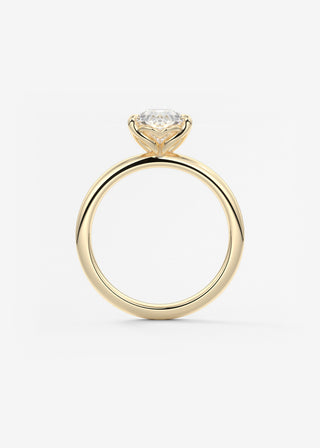 Oval Solitaire With Raised Basket Gallery Lab Grown Diamond Engagement Ring