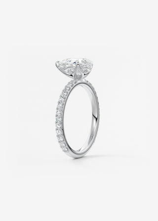 Oval Solitaire With Raised Basket Gallery Lab Grown Diamond Engagement Ring