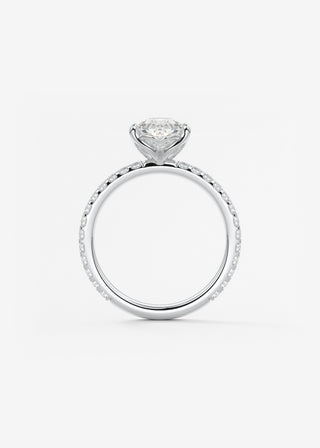 Oval Solitaire With Raised Basket Gallery Lab Grown Diamond Engagement Ring