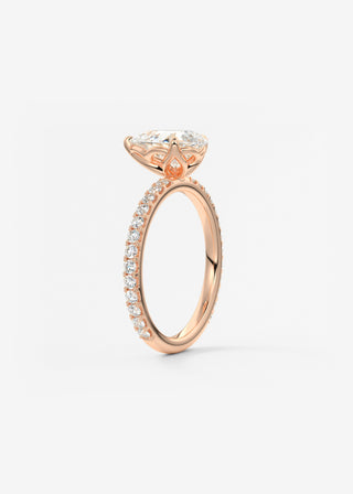 Oval Solitaire With Raised Basket Gallery Lab Grown Diamond Engagement Ring