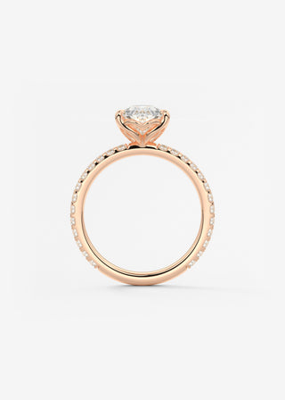 Oval Solitaire With Raised Basket Gallery Lab Grown Diamond Engagement Ring