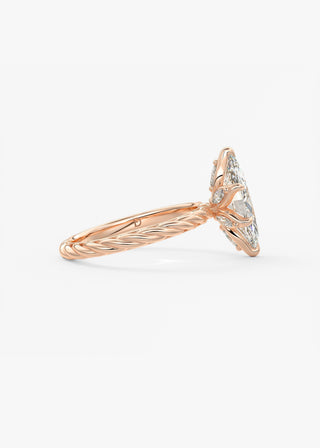 Oval Solitaire With Raised Basket Gallery Lab Grown Diamond Engagement Ring