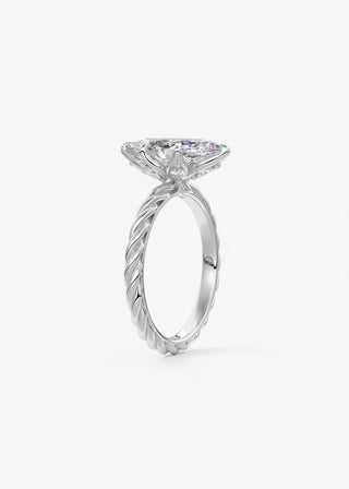 Oval Solitaire With Raised Basket Gallery Lab Grown Diamond Engagement Ring