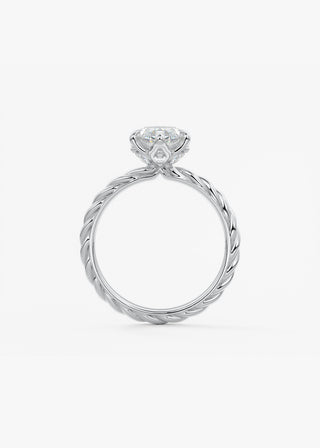 Oval Solitaire With Raised Basket Gallery Lab Grown Diamond Engagement Ring