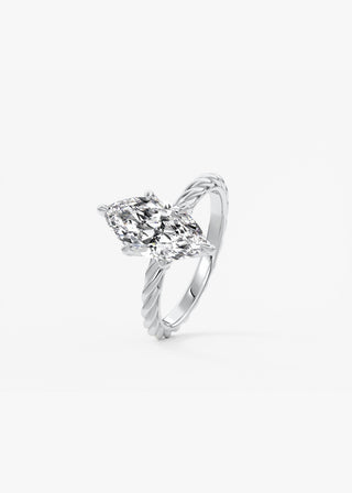 Oval Solitaire With Raised Basket Gallery Lab Grown Diamond Engagement Ring