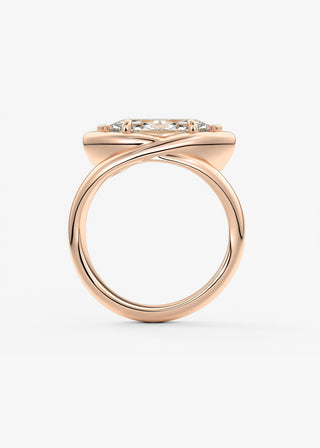 Oval Solitaire With Raised Basket Gallery Lab Grown Diamond Engagement Ring