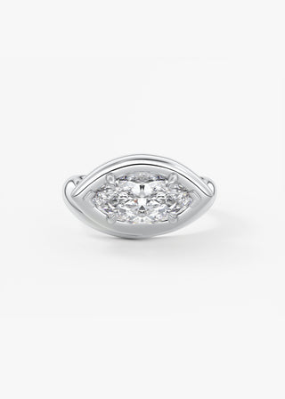 Oval Solitaire With Raised Basket Gallery Lab Grown Diamond Engagement Ring