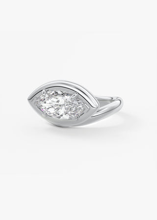 Oval Solitaire With Raised Basket Gallery Lab Grown Diamond Engagement Ring