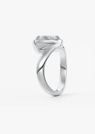 Oval Solitaire With Raised Basket Gallery Lab Grown Diamond Engagement Ring