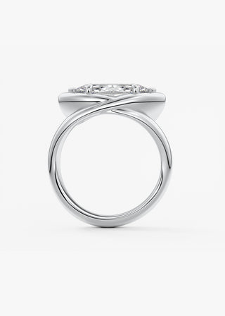 Oval Solitaire With Raised Basket Gallery Lab Grown Diamond Engagement Ring