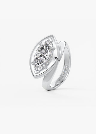 Oval Solitaire With Raised Basket Gallery Lab Grown Diamond Engagement Ring