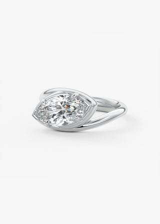 Oval Solitaire With Raised Basket Gallery Lab Grown Diamond Engagement Ring